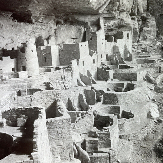 Antique 1910s Ancient Settlement Mesa Verda Colorado Stereoview Photo Card P3210