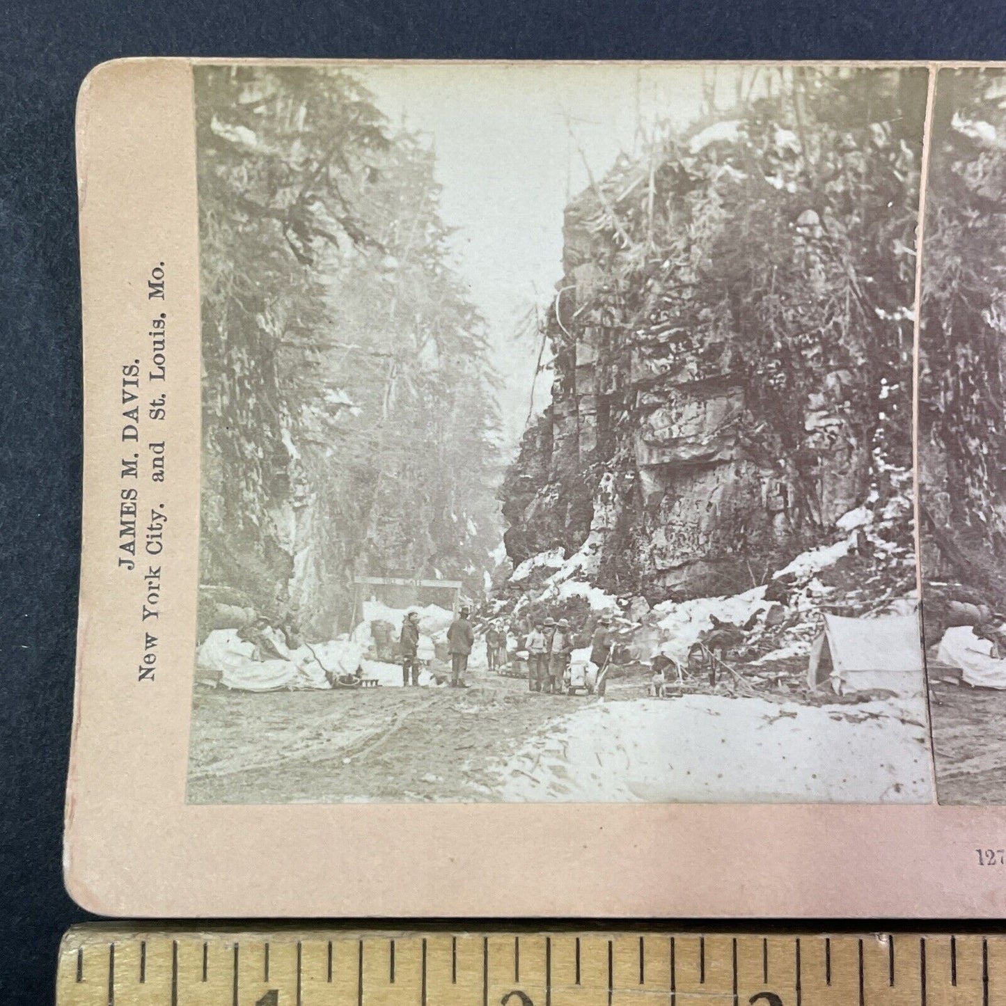 The Klondike Gold Rush Chilkoot Trail Alaska Stereoview Antique c1898 Y1375