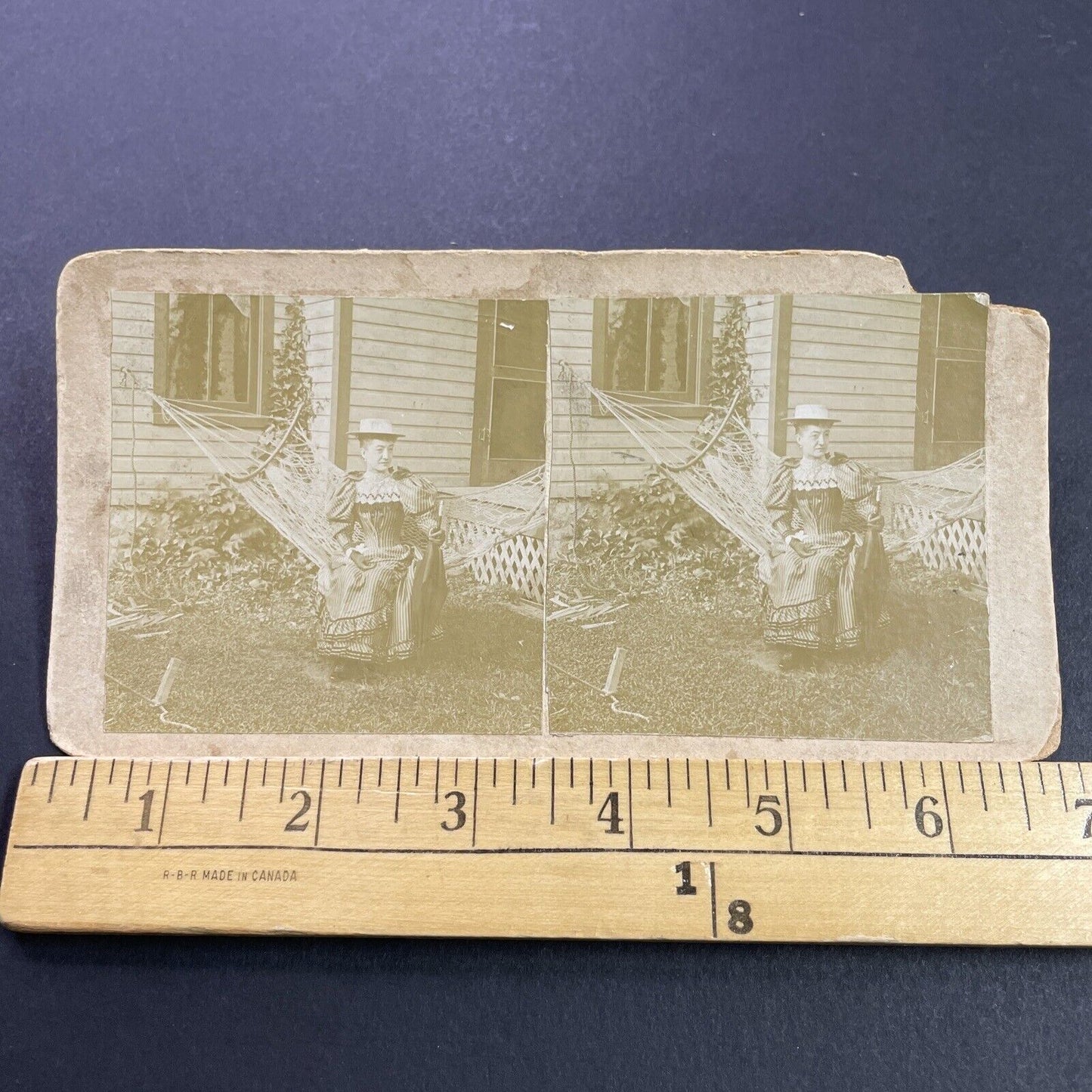 Antique 1880s Mrs. Williamson Rockton Ontario Canada Stereoview Photo Card P4101