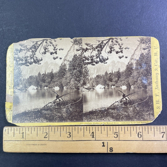 Glories Of Yo-Semite Stereoview Merced River E&HT Anthony Antique c1870 X3707