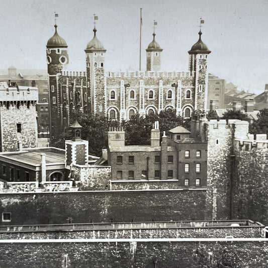 Antique 1909 The Tower Of London England UK Stereoview Photo Card V2856