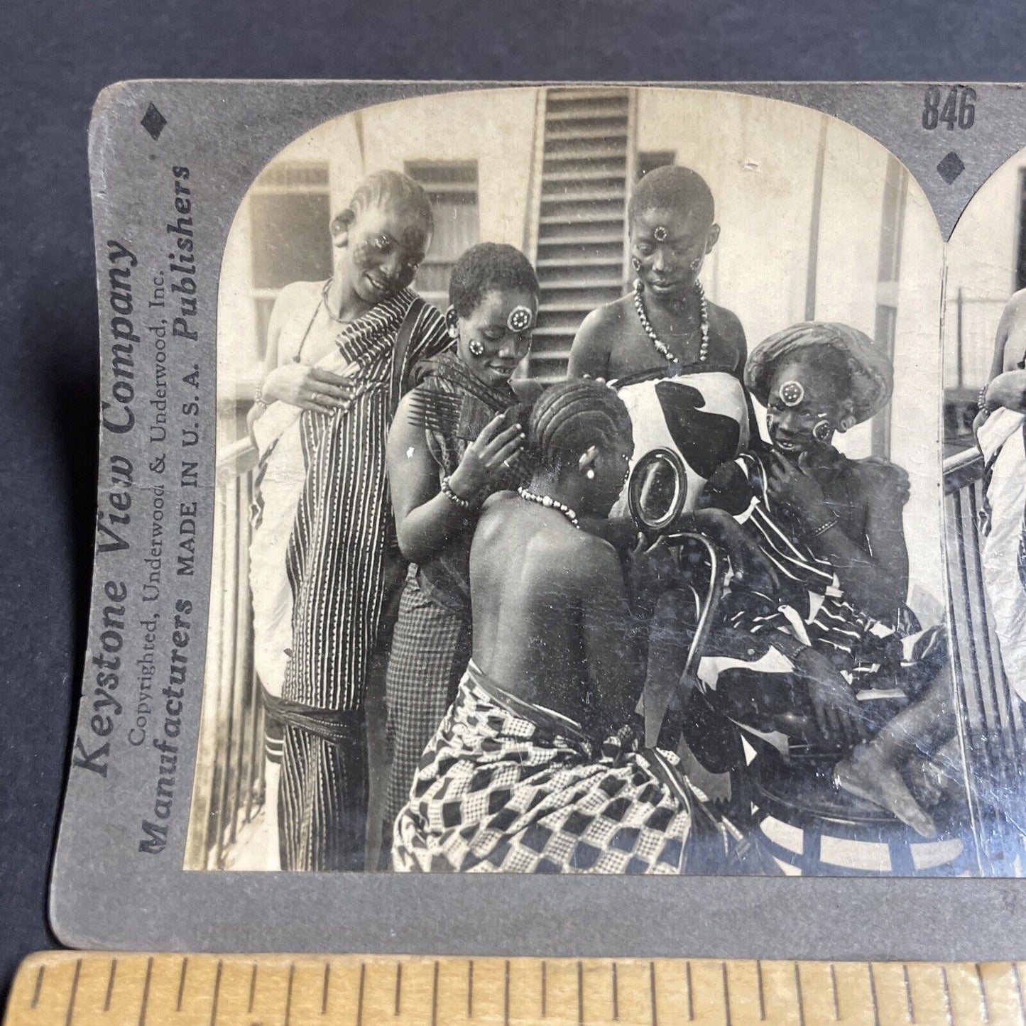 Antique 1940s Unguja Zanzibar Swahili Tribal Women Stereoview Photo Card P4931