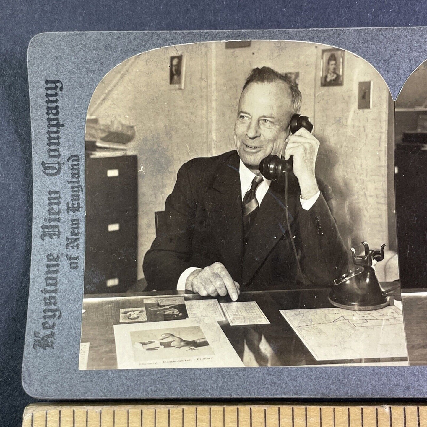 Llyod Harrison Bugbee Stereoview Hartford School Supt. Antique c1930s X4153