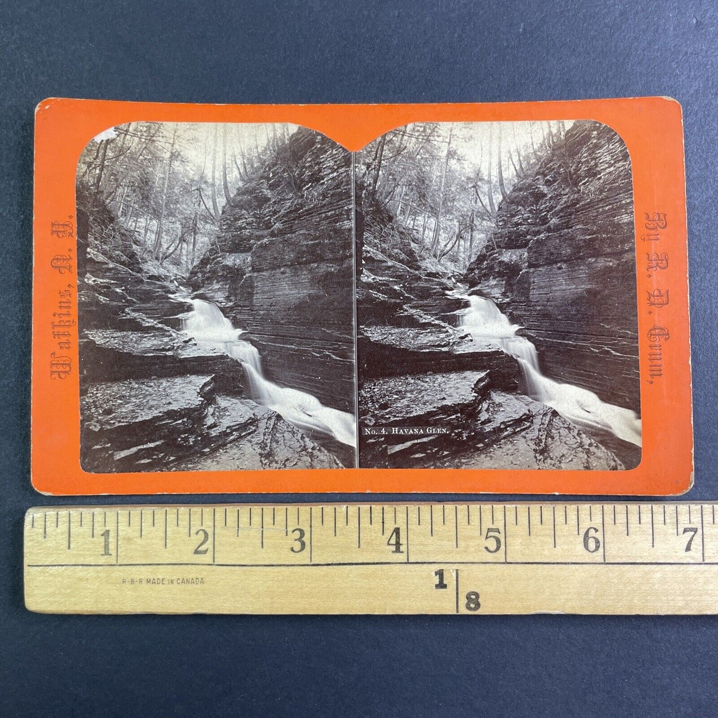 Havana Glen Falls Watkins Glen New York Stereoview R.D. Crum Antique c1870 Y1215
