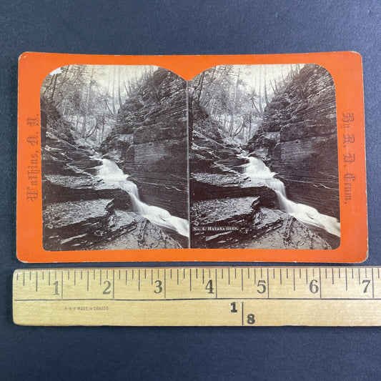Havana Glen Falls Watkins Glen New York Stereoview R.D. Crum Antique c1870 Y1215