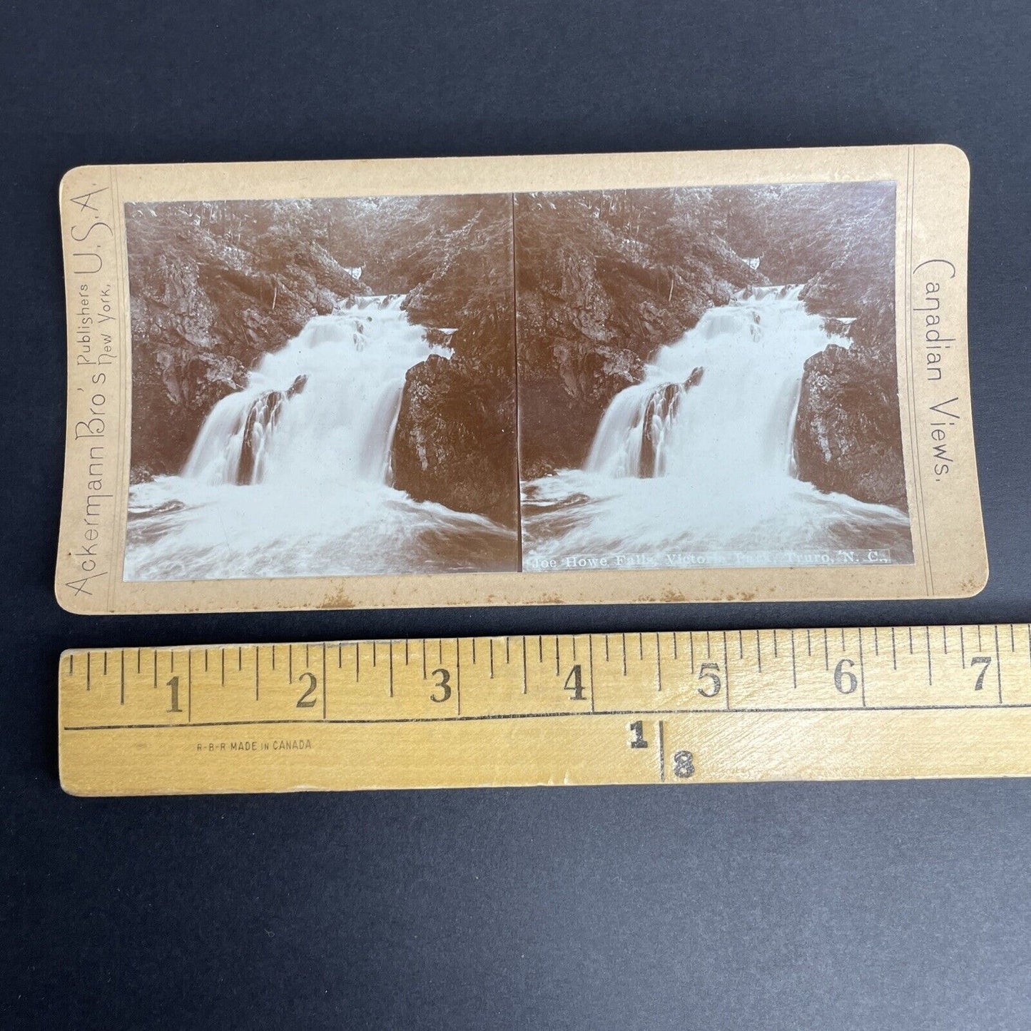 Antique 1888 Joseph Howe Falls Truro Nova Scotia Stereoview Photo Card P891