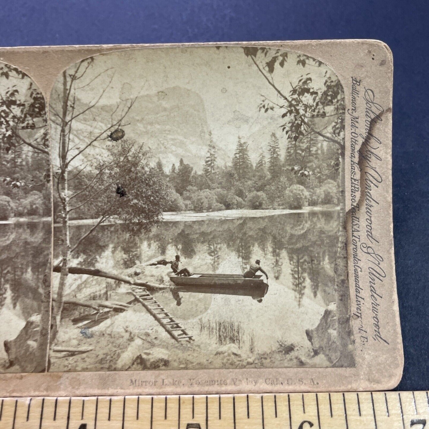 Antique 1880s John Muir (Left) Yosemite California Stereoview Photo Card P3517