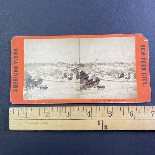 Central Park New York City Stereoview Manhattan NY Antique c1870s Y157