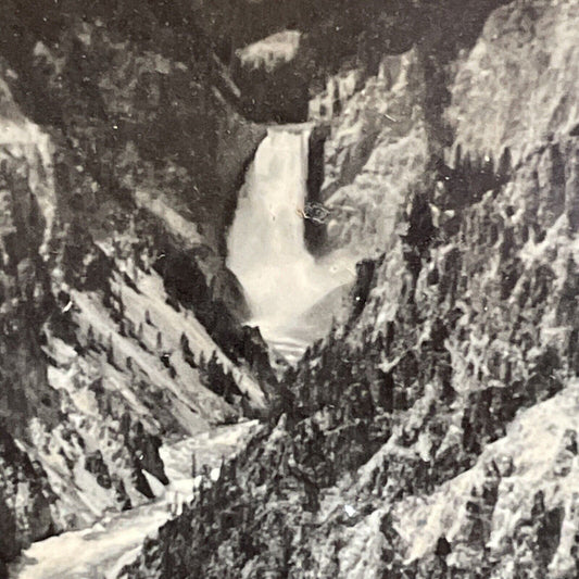 Antique 1930s Grand Canyon Of Yellowstone Park Stereoview Photo Card P5011