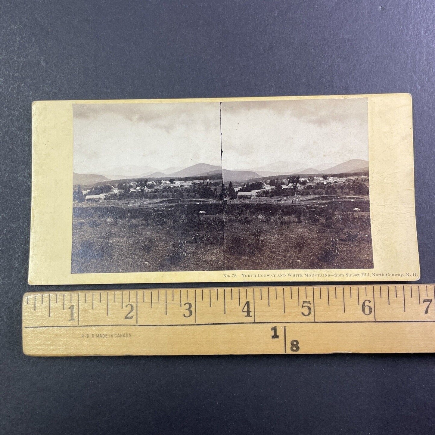 North Conway New Hampshire Stereoview J.P. Soule Antique c1870s Y867