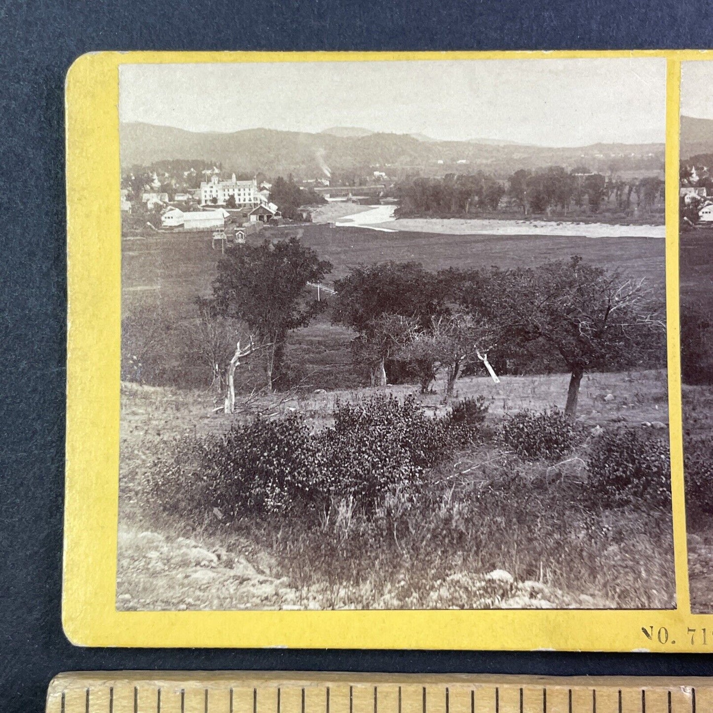 Plymouth New Hampshire Town View Stereoview B.W. Kilburn Antique c1870s Y859