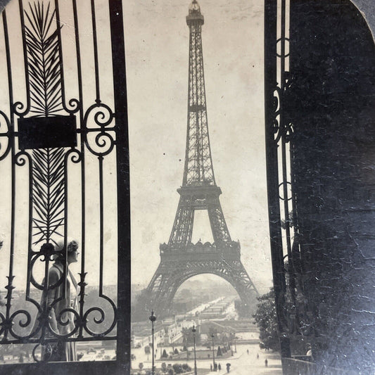 Antique 1930s The Eiffel Tower In Paris France Stereoview Photo Card P4991