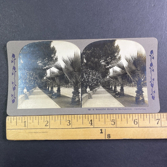 A Main Street In Sacramento California Stereoview Antique c1906 X2842