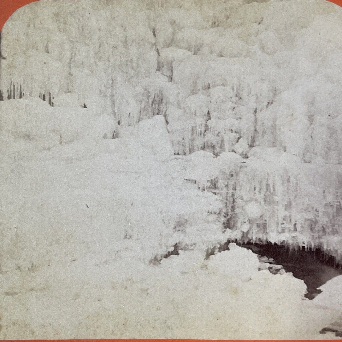 Squamscott River Frozen Exeter NH Stereoview Photo Card Hobbs Antique c1868 X844