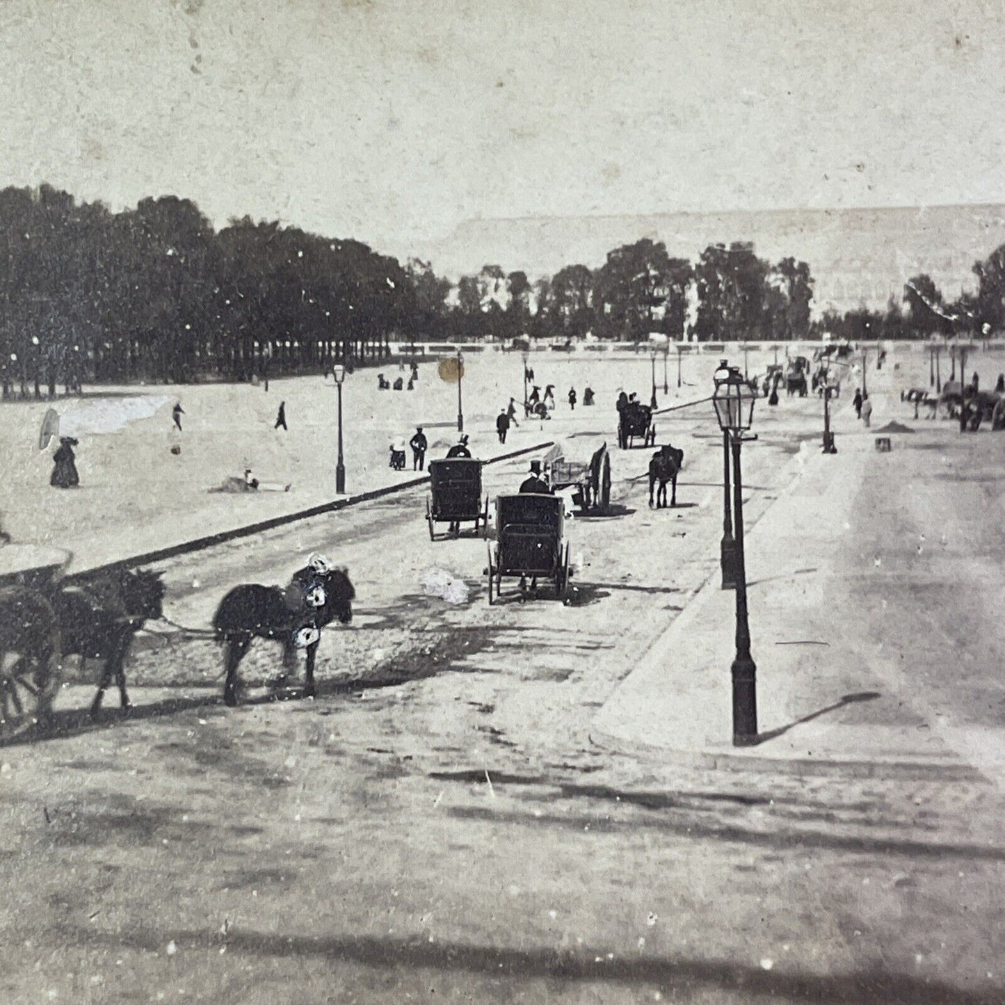 The Road To Les Invalides Paris Stereoview Tomb Of Napoleon Antique c1860 X2703