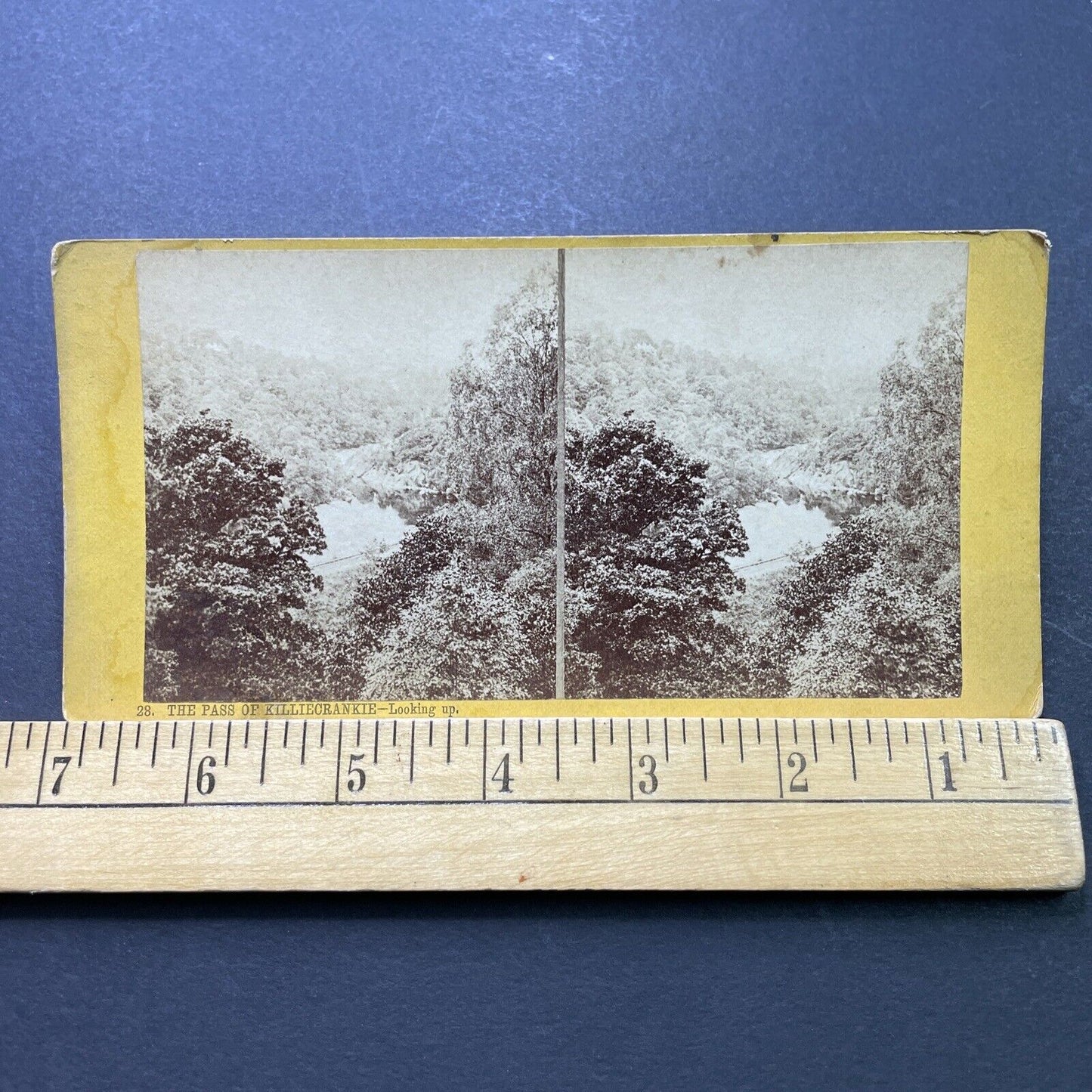 Antique 1870s Killiecrankie River In Scotland Stereoview Photo Card P1981