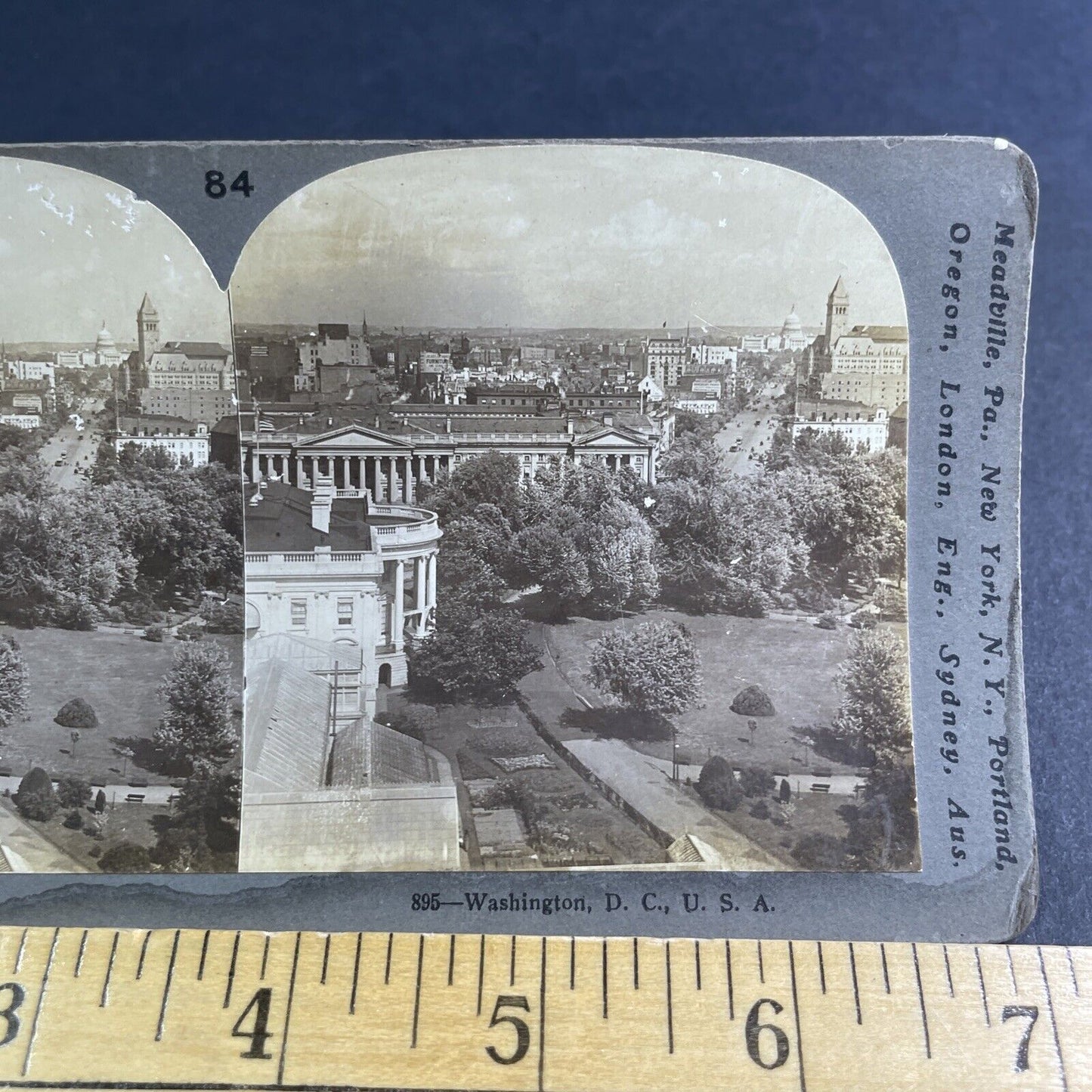 Antique 1901 The White House Lawn Washington DC Stereoview Photo Card P2166