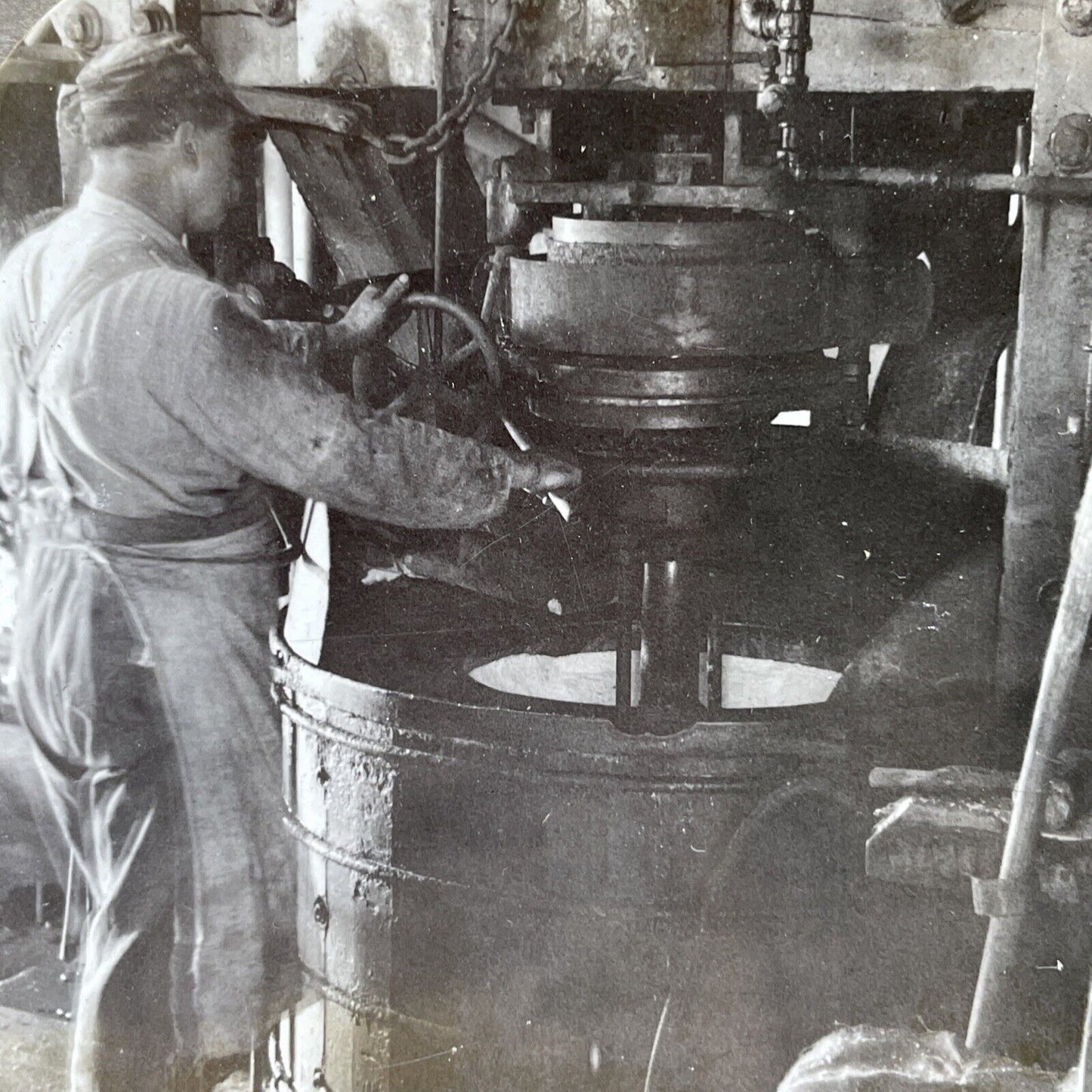 Antique 1910 Early Salt Centrifuge St. Clair Michigan Stereoview Photo Card 2468