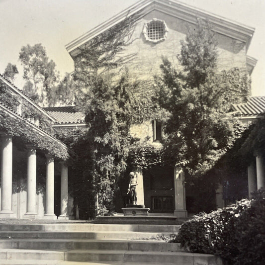 Vintage 1939 Lebus Court Pomona College Claremount CA Stereoview Photo Card P503