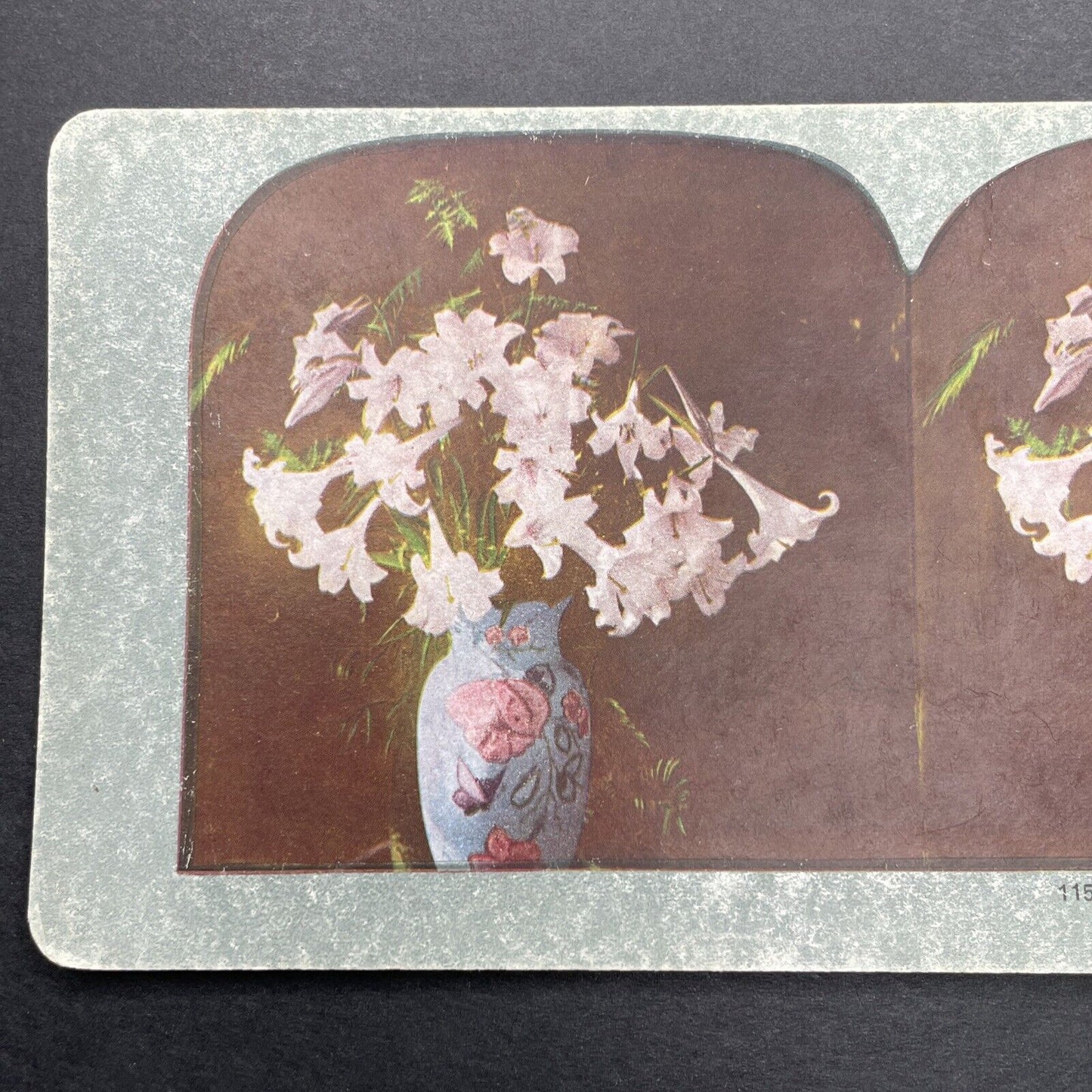 Antique 1898 Bermuda Easter Lillies In Vase Stereoview Photo Card P580-006