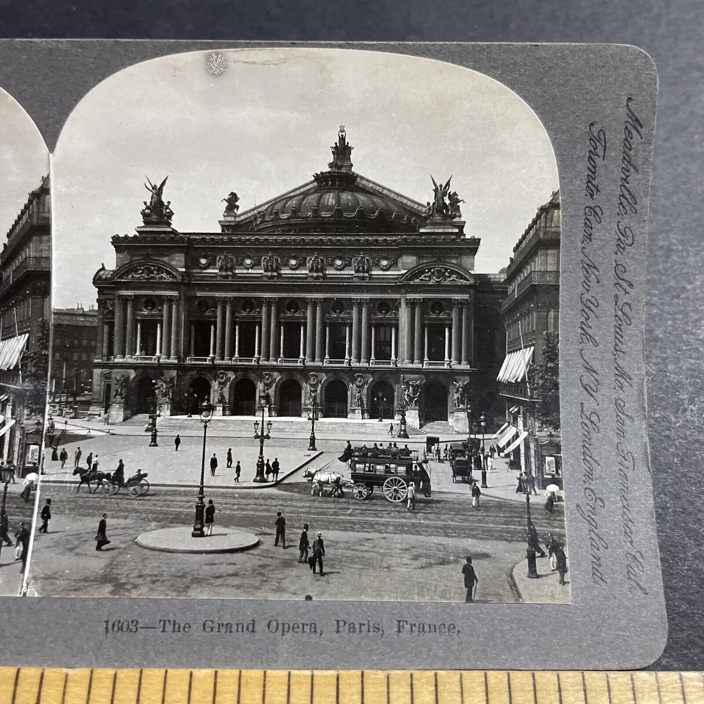 Antique 1895 The Grand Opera In Paris France Stereoview Photo Card P5145