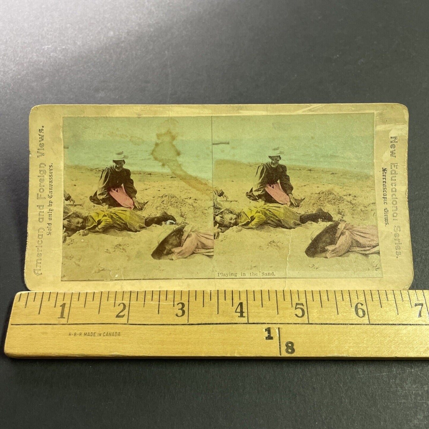 Antique 1870s Beach Attire Brighton Beach England Stereoview Photo Card P4058