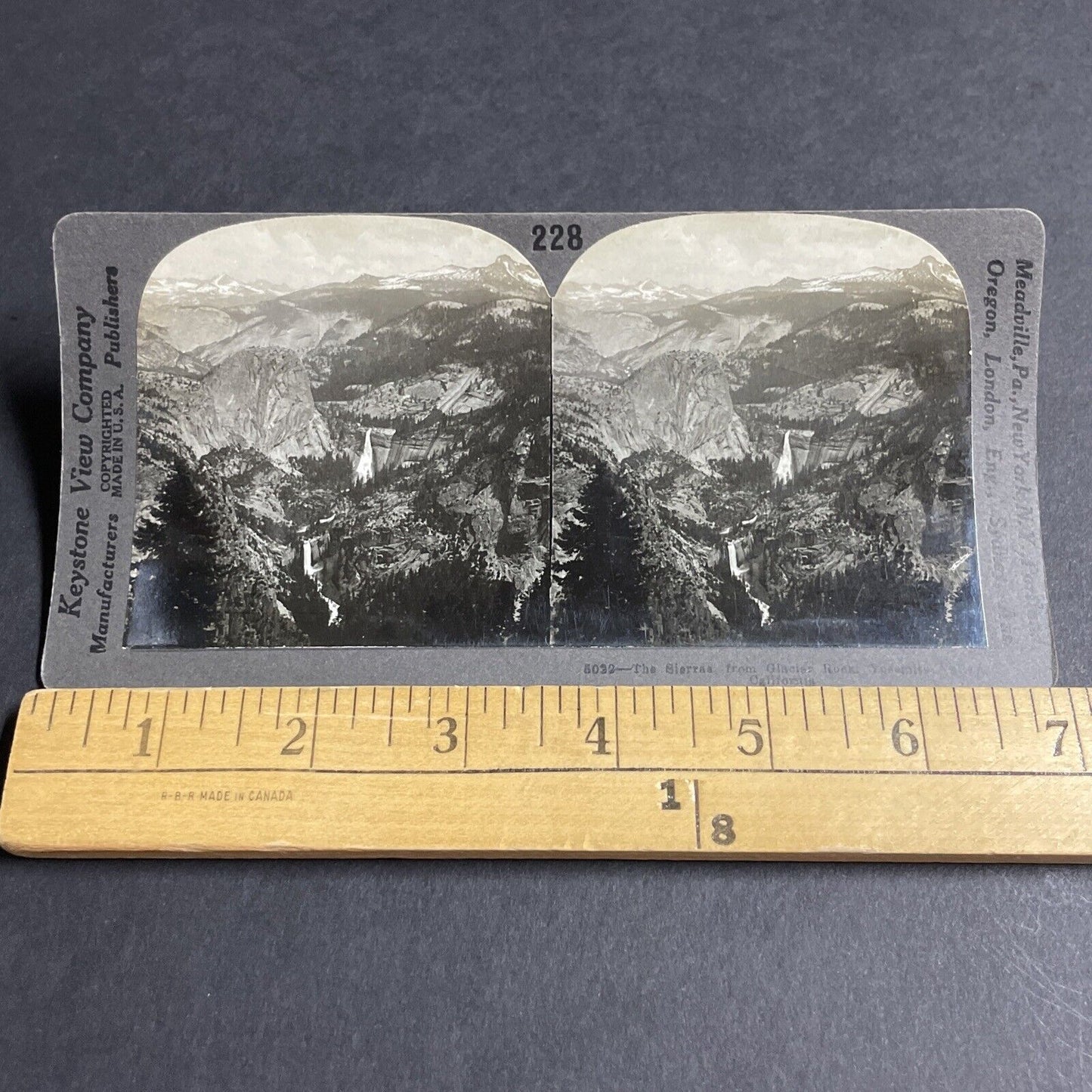 Antique 1910s Waterfalls In Yosemite California Stereoview Photo Card P3659