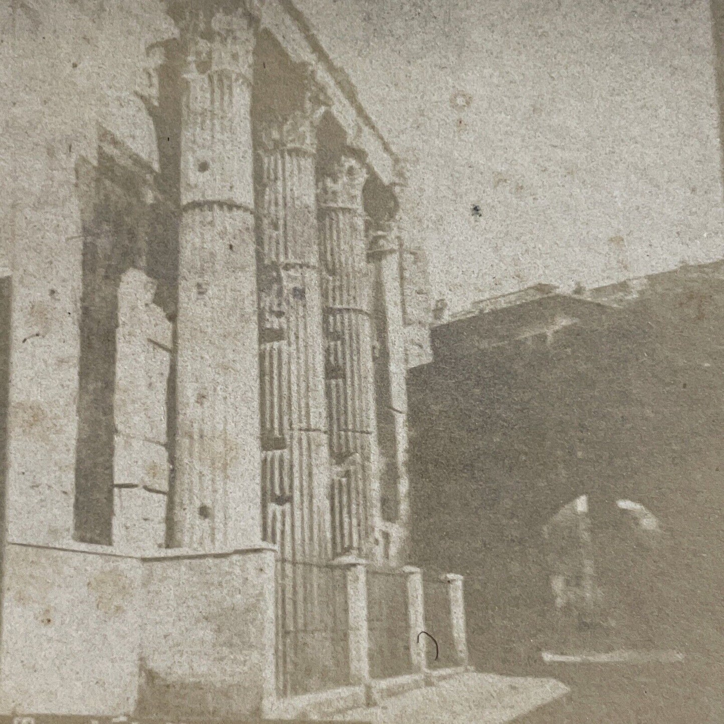 Antique 1870s Forum Of Nerva In Rome Italy Stereoview Photo Card P5165