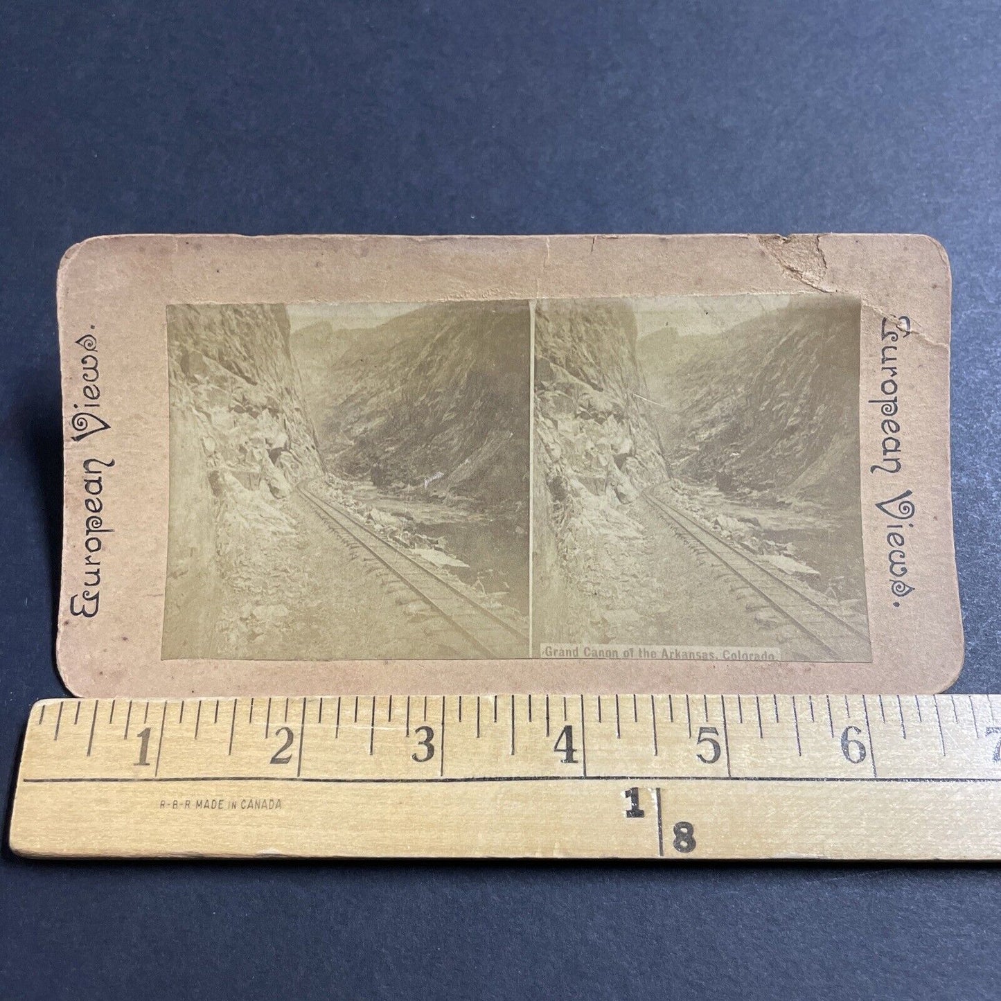 Antique 1880s Grand Canyon Of The Colorado Railroad Stereoview Photo Card P5217