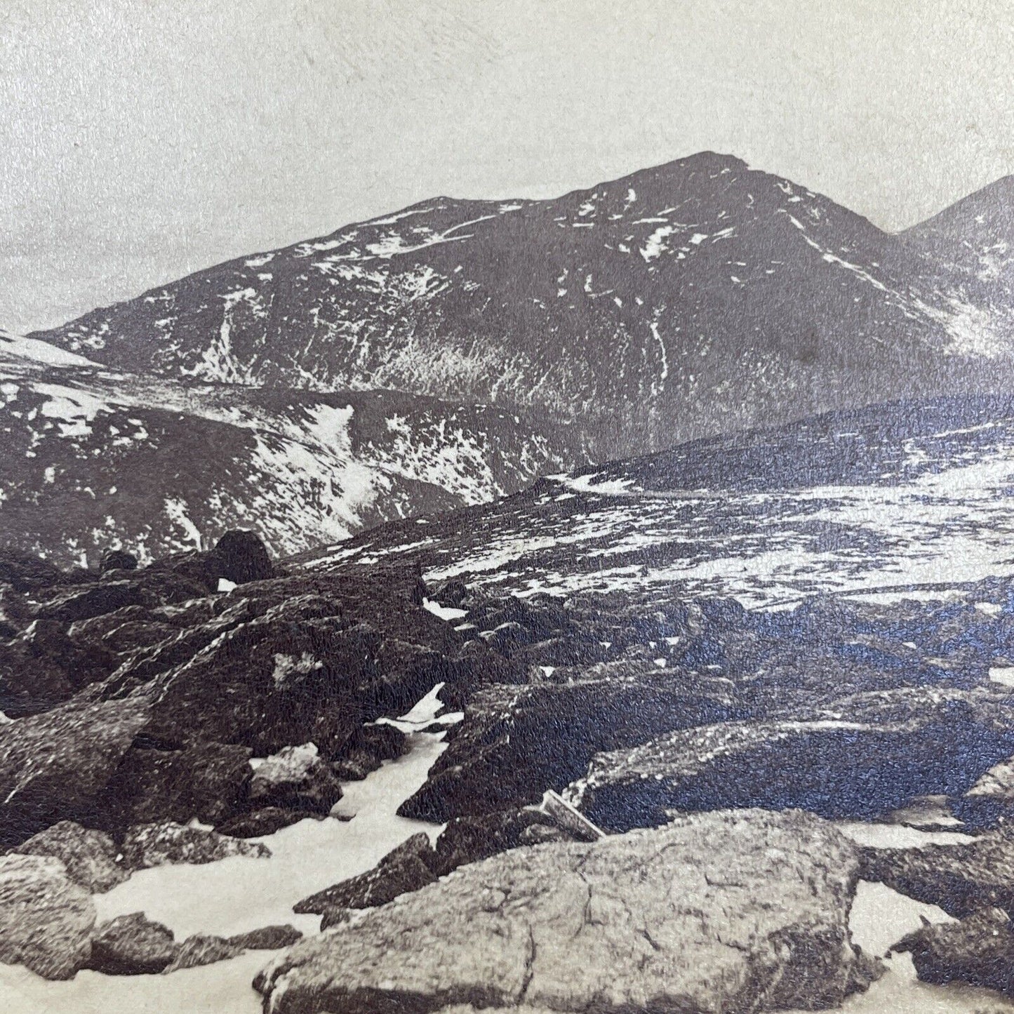 Antique 1870s First Photos Peak Of Mount Washington Stereoview Photo Card P1120