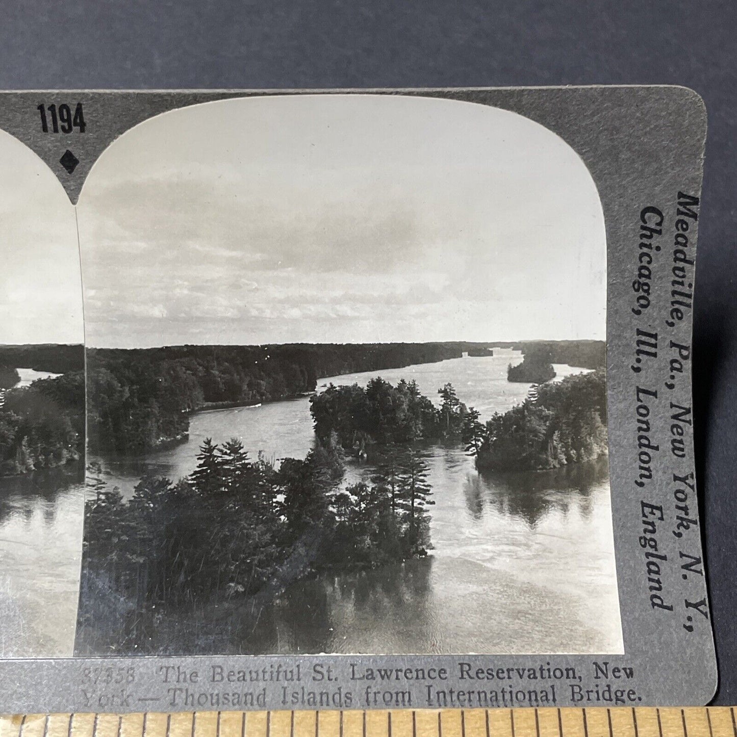 Antique 1930s The Kingston Thousand Island Ontario Stereoview Photo Card V2640