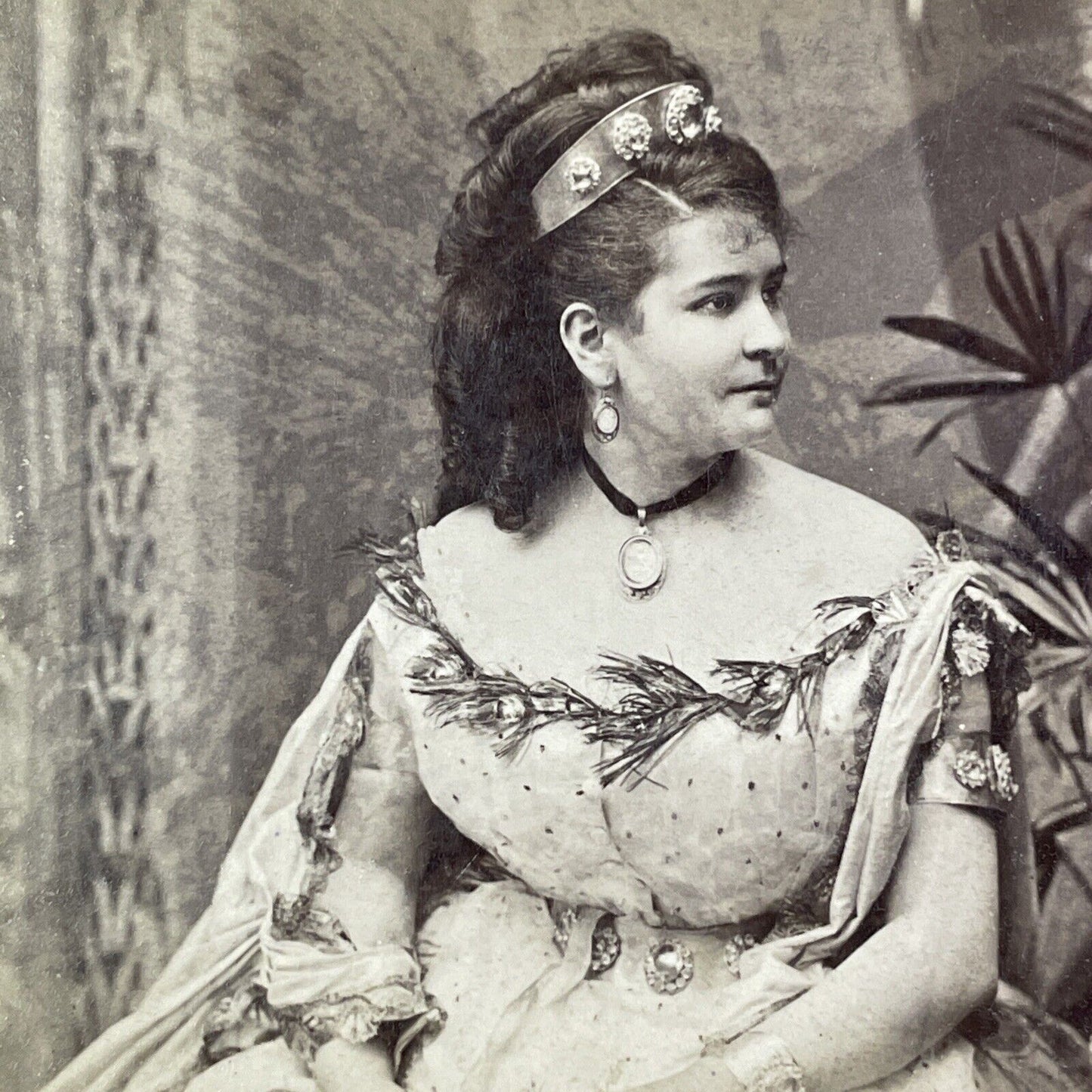 Actress Opera Singer from Vienna Austria Stereoview Fritz Luckhardt c1870s Y2256