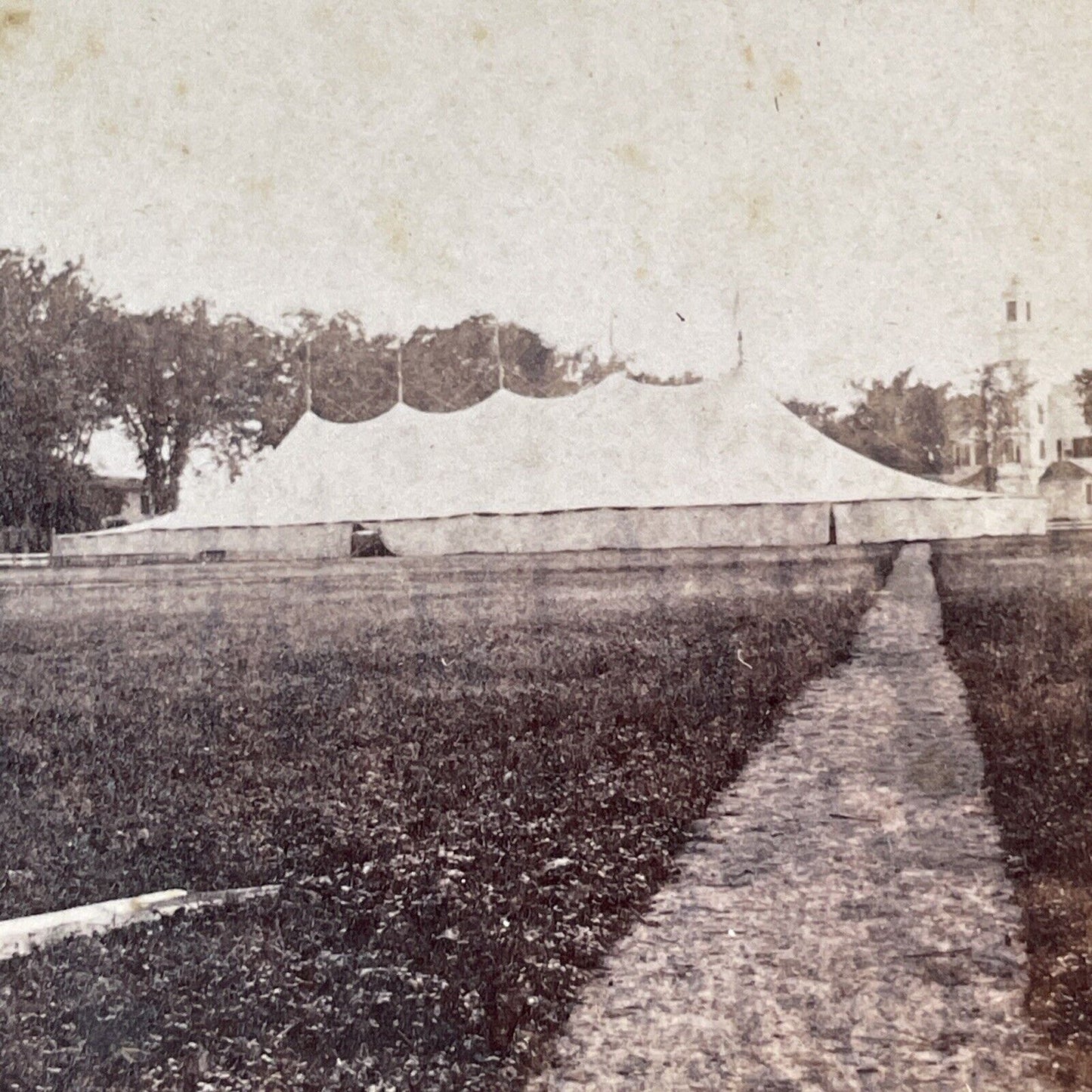 Centennial Tent Hanover NH Stereoview Photo Henry Osgood Bly Antique c1869 X965