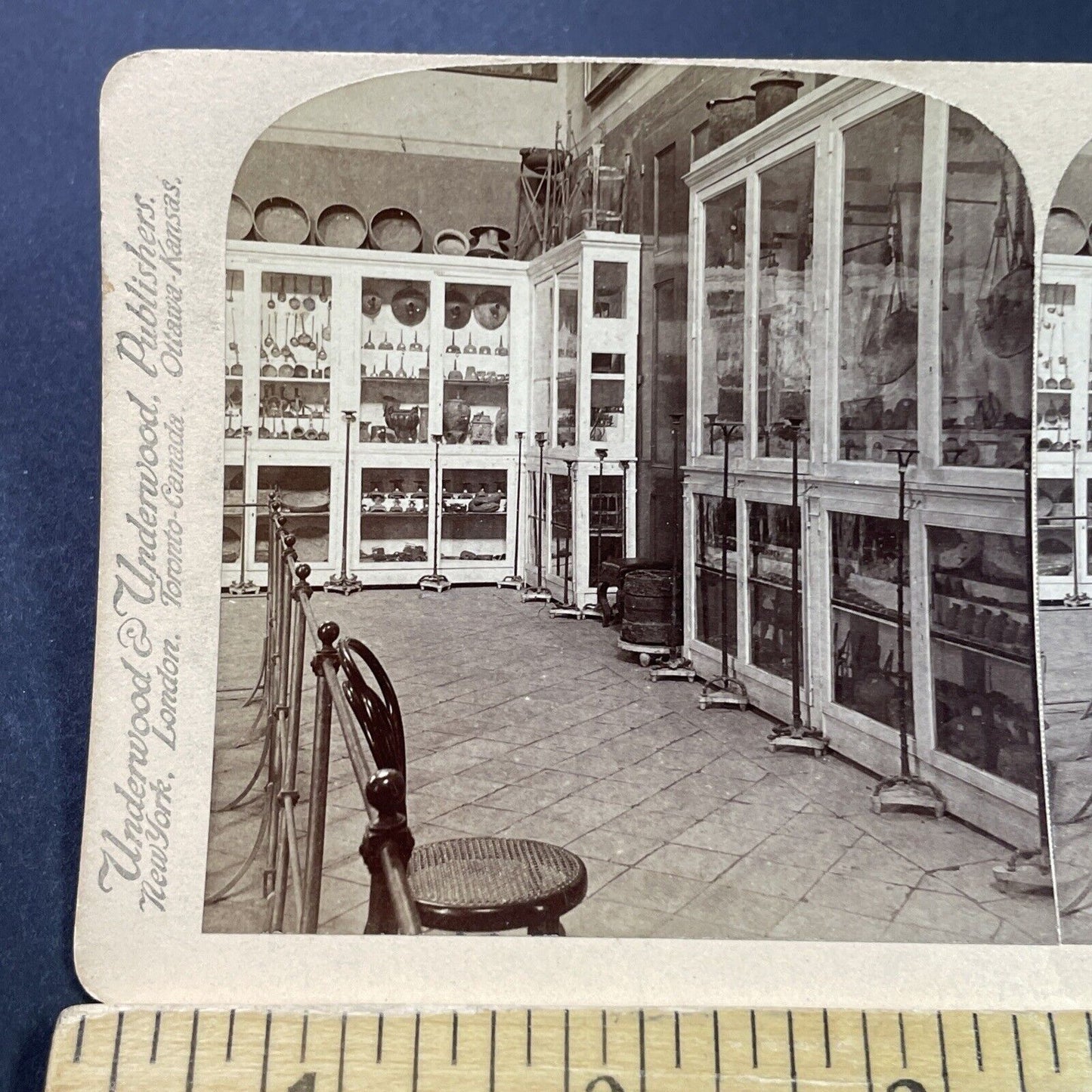 Antique 1890s Museum Of Antiquities Lausanne Swiss Stereoview Photo Card P3850