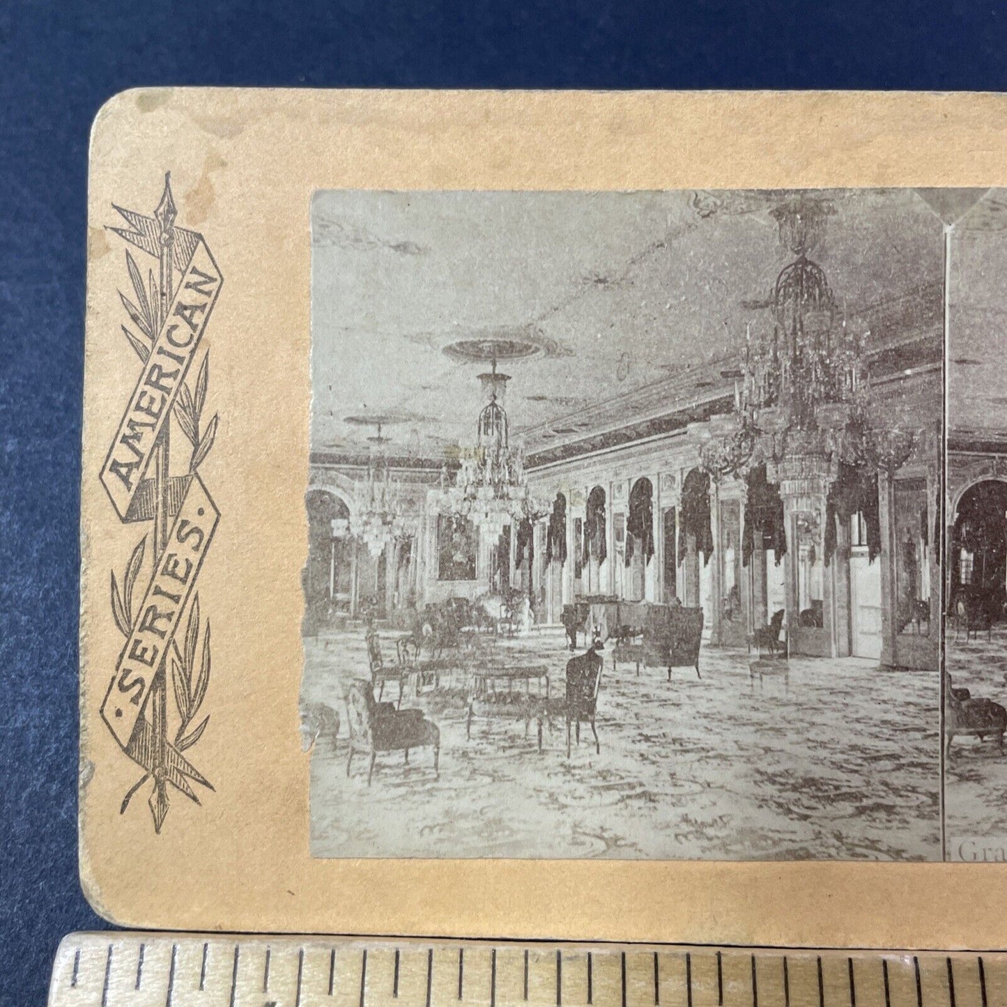 Antique 1870s Grand Union Hotel Saratoga Springs Stereoview Photo Card P381-14