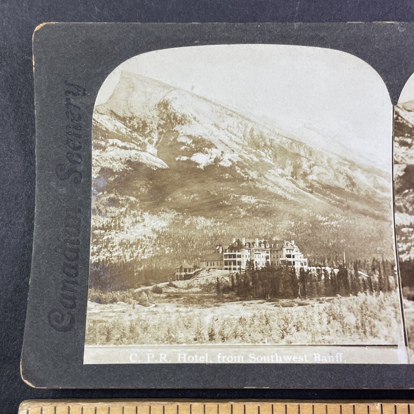 Banff Springs Hotel Alberta Canada Stereoview CPR Rail Views c1890s Y2120