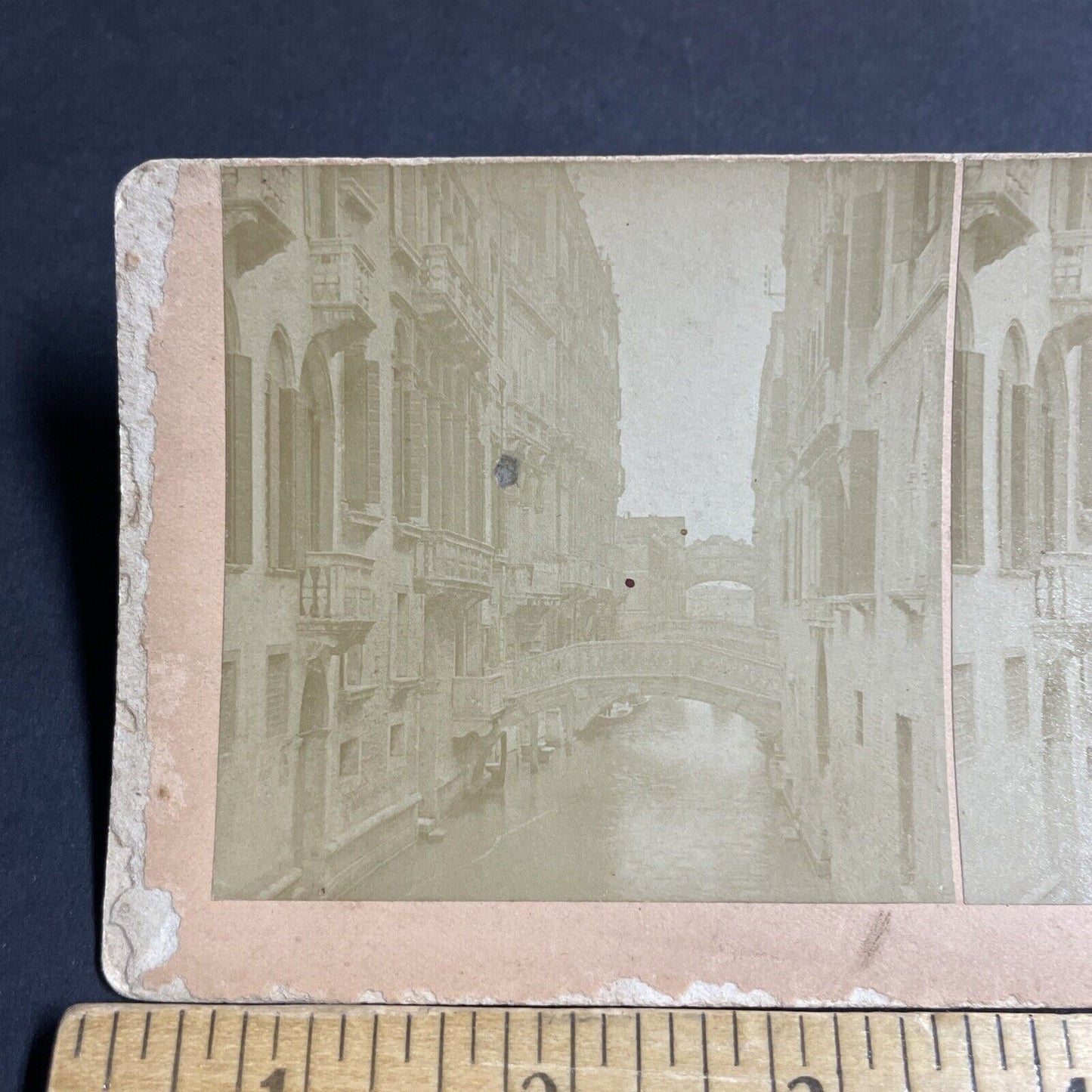 Antique 1891 Bridge Of Sighs Venice Italy Stereoview Photo Card P4488