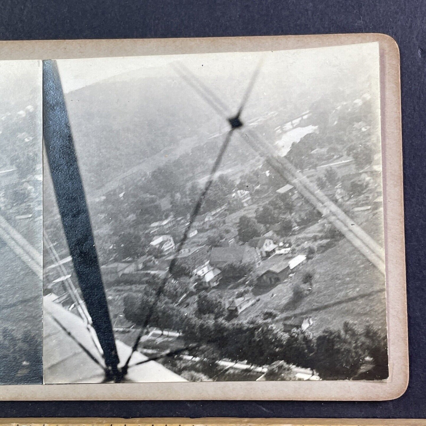 Pilot Lieutenant Raymond Parer Aerial Stereoscopic Survey Stereoview c1919 Y097