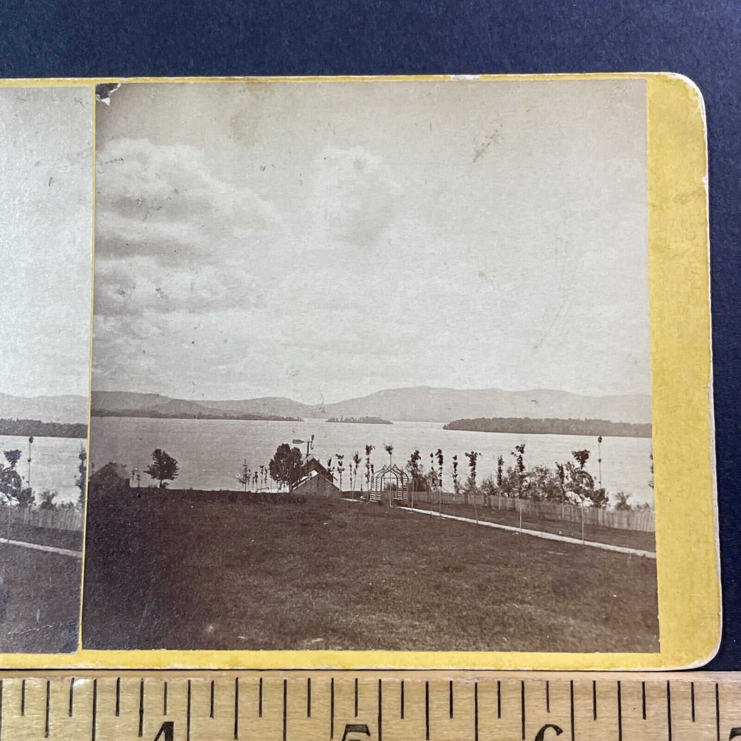 Pavilion Lake Winnipesaukee Wolfeboro Stereoview ET Brigham Antique c1872 X1204