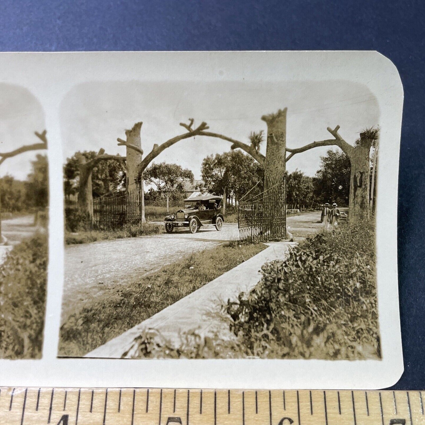 Antique 1920s City Entrance Camaguey Cuba Stereoview Photo Card P3050