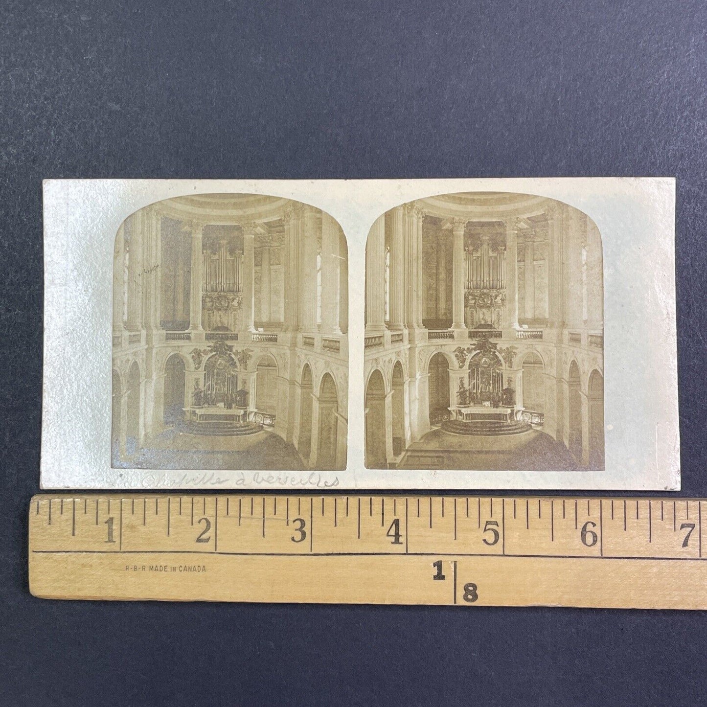 The Royal Chapel Interior Versailles France Stereoview Antique c1855 Y1010