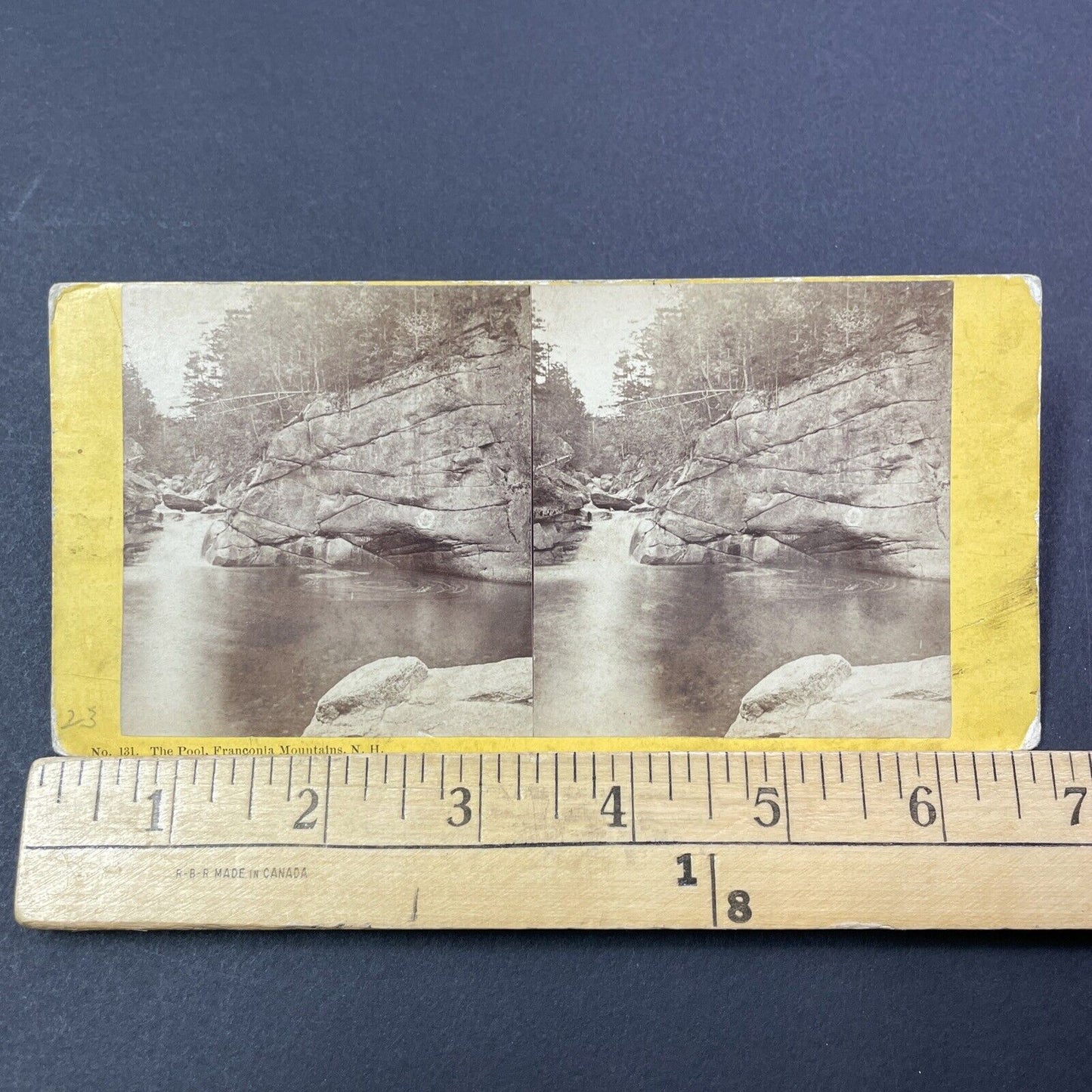 Antique 1870s The Mirror Pool North Conway NH Stereoview Photo Card V1779