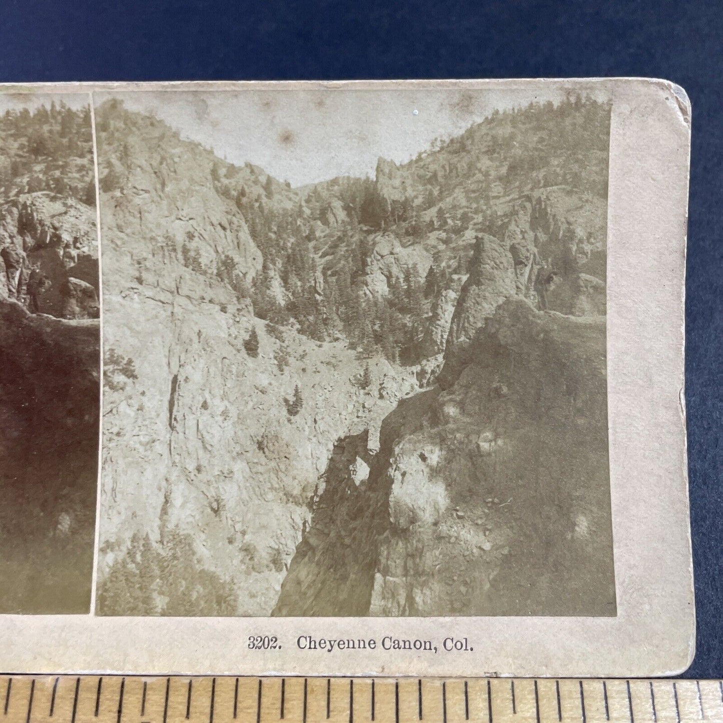 Antique 1870s Cheyenne Canyon Colorado Springs Stereoview Photo Card P3610