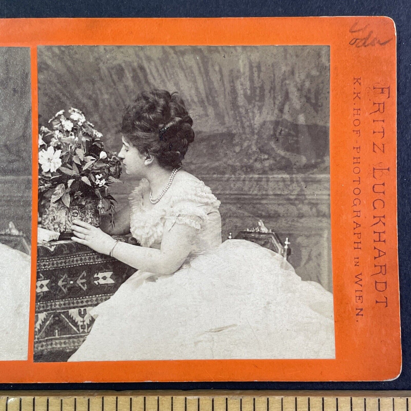 Rosa Frauenthal Actress Stereoview Fritz Luckhardt Antique c1870s Y2260