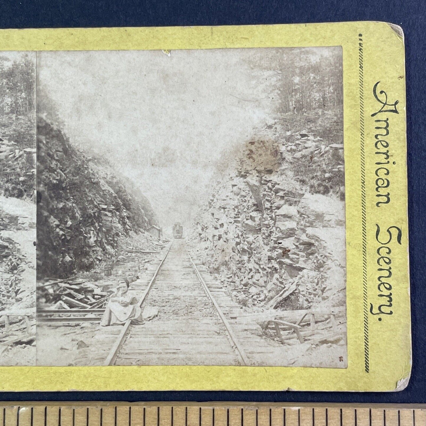 Bunker Hill Pass Stereoview Garrison Philipstown New York Antique c1870 X3279