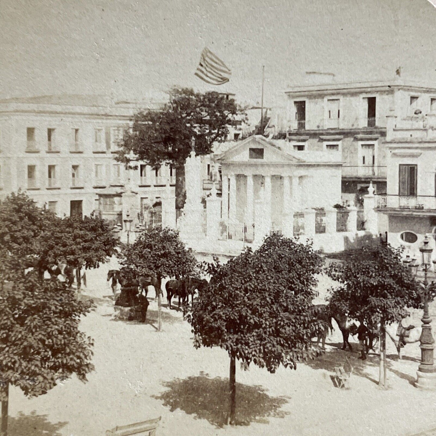 Antique 1899 Columbus Memorial Havana Cuba Stereoview Photo Card P4949