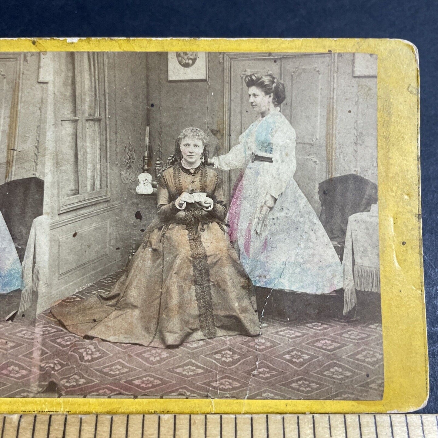 Antique 1860s Louisa Stammers Camberwell London UK Stereoview Photo Card P4621