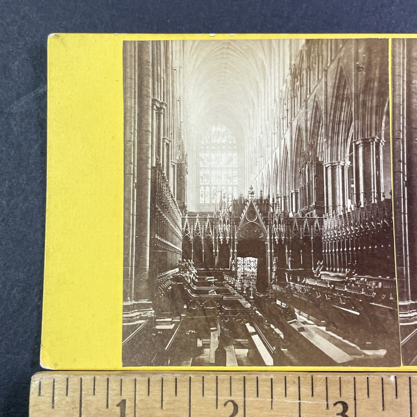 Westminster Abbey Church England Stereoview Photo Card UK Antique c1867 X1581