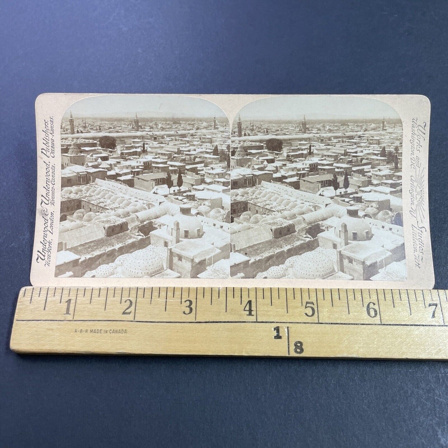 Antique 1890s Damascus Syria Old City View Stereoview Photo Card P3883