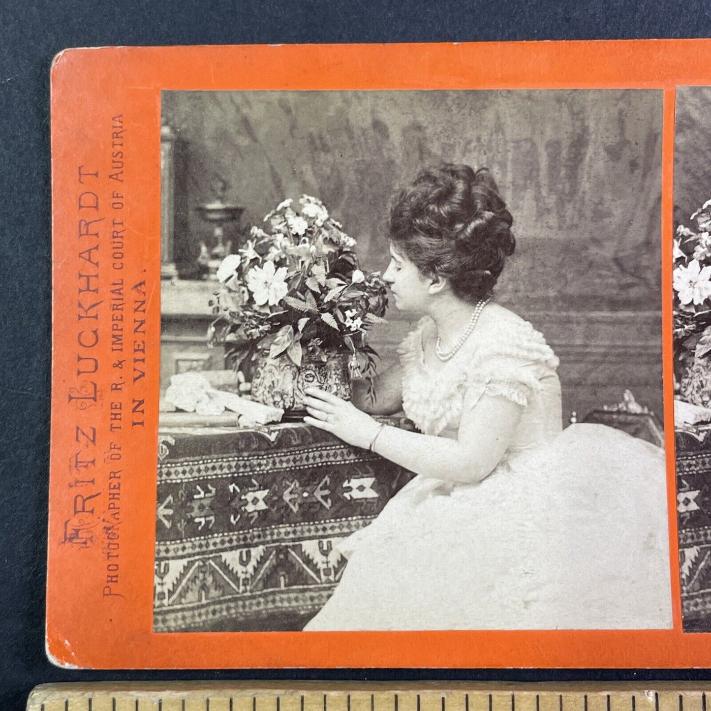 Rosa Frauenthal Actress Stereoview Fritz Luckhardt Antique c1870s Y2260